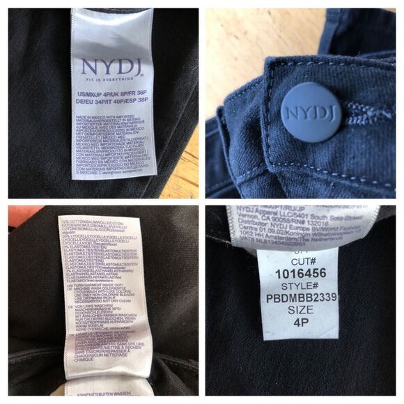 NYDJ Barbara Bootcut Black Jeans Size 4P - Picture 11 of 11